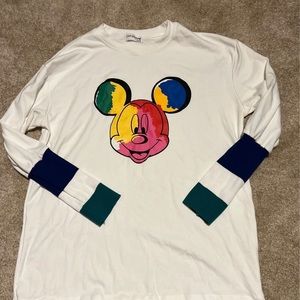 Mickey plus velvet winter T shirt
